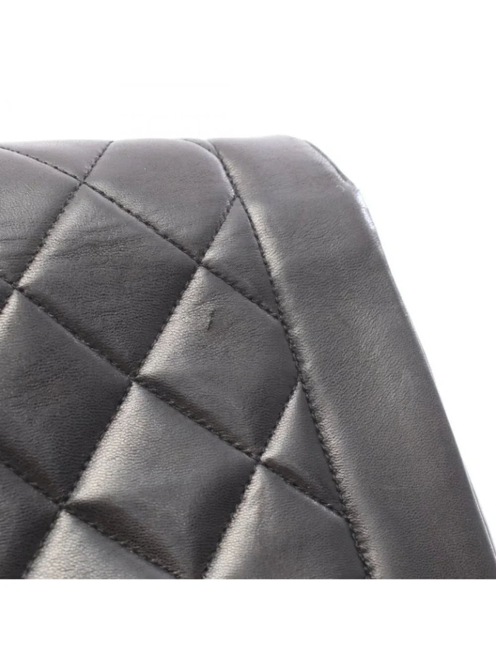 Chanel Shoulder Bag Quilted Diana Flap Black Lambskin Chain